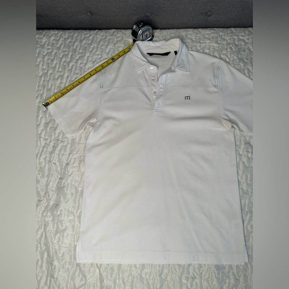 Travis Mathew White Polo Shirt Men’s M Golf Athleisure Classic Resort Wear - Picture 7 of 10